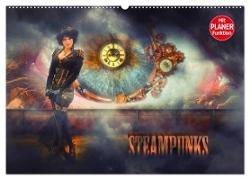 Steampunks (Wandkalender 2024 DIN A2 quer), CALVENDO Monatskalender