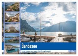 Gardasee - Impressionen aus der Lombardei (Wandkalender 2024 DIN A2 quer), CALVENDO Monatskalender