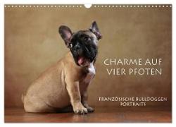 Charme auf vier Pfoten - Französische Bulldoggen Portraits (Wandkalender 2024 DIN A3 quer), CALVENDO Monatskalender