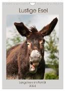 Lustige Esel - Langohren im Porträt (Wandkalender 2024 DIN A4 hoch), CALVENDO Monatskalender