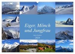 Eiger, Mönch und Jungfrau 2024 (Wandkalender 2024 DIN A2 quer), CALVENDO Monatskalender