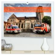 Feuerwehr und Rettungsdienst (hochwertiger Premium Wandkalender 2024 DIN A2 quer), Kunstdruck in Hochglanz