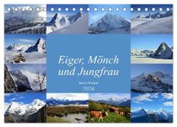 Eiger, Mönch und Jungfrau 2024 (Tischkalender 2024 DIN A5 quer), CALVENDO Monatskalender