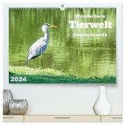 Wunderbare Tierwelt Deutschlands (hochwertiger Premium Wandkalender 2024 DIN A2 quer), Kunstdruck in Hochglanz
