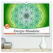 Energie - Mandalas in Grün, Erneuerung durch die Farbe Grün (hochwertiger Premium Wandkalender 2024 DIN A2 quer), Kunstdruck in Hochglanz