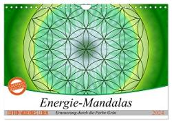 Energie - Mandalas in Grün, Erneuerung durch die Farbe Grün (Wandkalender 2024 DIN A4 quer), CALVENDO Monatskalender