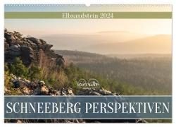 Schneeberg Perspektiven - Elbsandstein (Wandkalender 2024 DIN A2 quer), CALVENDO Monatskalender