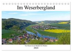 Im Weserbergland - Von Hannoversch Münden bis Minden (Tischkalender 2024 DIN A5 quer), CALVENDO Monatskalender