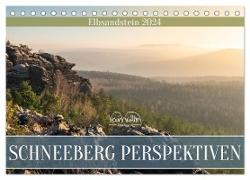 Schneeberg Perspektiven - Elbsandstein (Tischkalender 2024 DIN A5 quer), CALVENDO Monatskalender