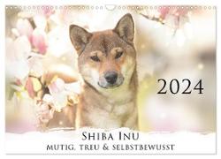 Shiba Inu - mutig, treu, selbstbewusst (Wandkalender 2024 DIN A3 quer), CALVENDO Monatskalender