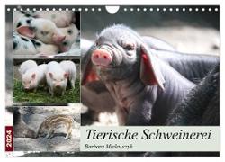 Tierische Schweinerei (Wandkalender 2024 DIN A4 quer), CALVENDO Monatskalender