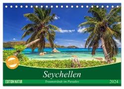 Seychellen ¿ Traumstrände im Paradies (Tischkalender 2024 DIN A5 quer), CALVENDO Monatskalender