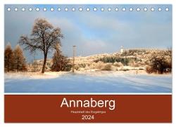 Annaberg - Hauptstadt des Erzgebirges (Tischkalender 2024 DIN A5 quer), CALVENDO Monatskalender