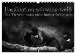 Faszination schwarz-weiß - Die Tierwelt muss nicht immer farbig sein (Wandkalender 2024 DIN A3 quer), CALVENDO Monatskalender