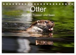 Otter - Jäger an Flüssen und Seen (Tischkalender 2024 DIN A5 quer), CALVENDO Monatskalender
