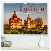 Indien: Tempel, Paläste und Grabmäler (hochwertiger Premium Wandkalender 2024 DIN A2 quer), Kunstdruck in Hochglanz