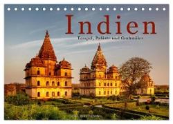 Indien: Tempel, Paläste und Grabmäler (Tischkalender 2024 DIN A5 quer), CALVENDO Monatskalender