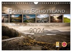 Rauhes Schottland (Wandkalender 2024 DIN A4 quer), CALVENDO Monatskalender