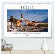 Tessin, Impressionen aus der Italienischen Schweiz (hochwertiger Premium Wandkalender 2024 DIN A2 quer), Kunstdruck in Hochglanz