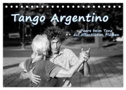 Tango Argentino - Paare beim Tanz auf öffentlichen Plätzen (Tischkalender 2024 DIN A5 quer), CALVENDO Monatskalender