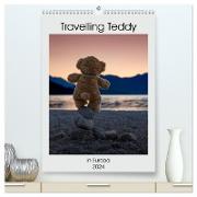 Travelling Teddy in Europa (hochwertiger Premium Wandkalender 2024 DIN A2 hoch), Kunstdruck in Hochglanz