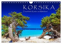 Korsika - Traumhafte Küsten am Mittelmeer (Wandkalender 2024 DIN A4 quer), CALVENDO Monatskalender