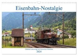 Eisenbahn-Nostalgie - Oldtimer auf Schweizer Schienen (Wandkalender 2024 DIN A3 quer), CALVENDO Monatskalender