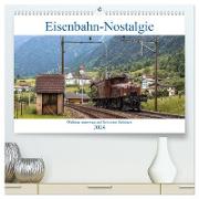 Eisenbahn-Nostalgie - Oldtimer auf Schweizer Schienen (hochwertiger Premium Wandkalender 2024 DIN A2 quer), Kunstdruck in Hochglanz
