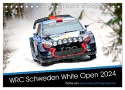 WRC Schweden White Open 2024 (Tischkalender 2024 DIN A5 quer), CALVENDO Monatskalender