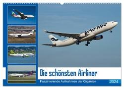 Die schönsten Airliner (Wandkalender 2024 DIN A2 quer), CALVENDO Monatskalender