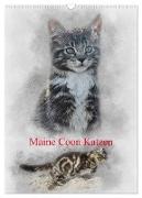 Maine Coon Katzen (Wandkalender 2024 DIN A3 hoch), CALVENDO Monatskalender