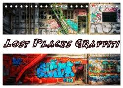 Lost Places Graffiti (Tischkalender 2024 DIN A5 quer), CALVENDO Monatskalender