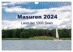 Masuren 2024 - Land der 1000 Seen (Wandkalender 2024 DIN A4 quer), CALVENDO Monatskalender