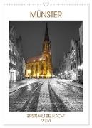 Münster - erstrahlt bei Nacht (Wandkalender 2024 DIN A3 hoch), CALVENDO Monatskalender