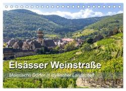 Elsässer Weinstraße, malerische Dörfer in idyllischer Landschaft (Tischkalender 2024 DIN A5 quer), CALVENDO Monatskalender