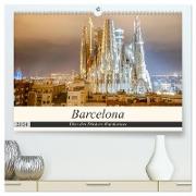 Barcelona - Über den Dächern Kataloniens (hochwertiger Premium Wandkalender 2024 DIN A2 quer), Kunstdruck in Hochglanz