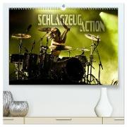 Schlagzeug Action (hochwertiger Premium Wandkalender 2024 DIN A2 quer), Kunstdruck in Hochglanz
