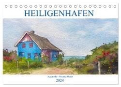 Heiligenhafen in Aquarell (Tischkalender 2024 DIN A5 quer), CALVENDO Monatskalender