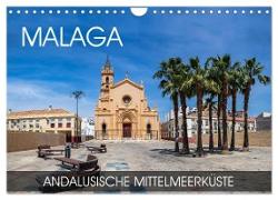 Malaga - andalusische Mittelmeerküste (Wandkalender 2024 DIN A4 quer), CALVENDO Monatskalender