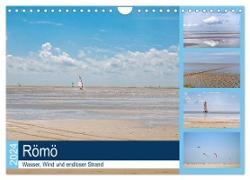 Römö - Wasser, Wind und endloser Strand (Wandkalender 2024 DIN A4 quer), CALVENDO Monatskalender