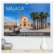 Malaga - andalusische Mittelmeerküste (hochwertiger Premium Wandkalender 2024 DIN A2 quer), Kunstdruck in Hochglanz
