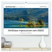 Weißblaue Impressionen vom EIBSEE Panoramabilder (hochwertiger Premium Wandkalender 2024 DIN A2 quer), Kunstdruck in Hochglanz