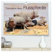Faszination Afrika: Flusspferde (hochwertiger Premium Wandkalender 2024 DIN A2 quer), Kunstdruck in Hochglanz