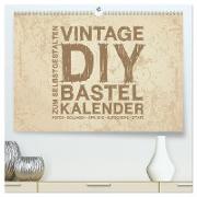 Vintage DIY Bastel-Kalender - Zum Selbstgestalten (hochwertiger Premium Wandkalender 2024 DIN A2 quer), Kunstdruck in Hochglanz