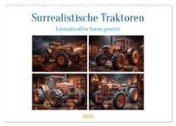 Surrealistische Traktoren (Wandkalender 2024 DIN A2 quer), CALVENDO Monatskalender