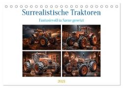 Surrealistische Traktoren (Tischkalender 2024 DIN A5 quer), CALVENDO Monatskalender