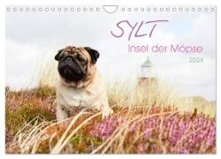 Sylt - Insel der Möpse (Wandkalender 2024 DIN A4 quer), CALVENDO Monatskalender