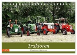 Traktoren - Altgediente Veteranen (Tischkalender 2024 DIN A5 quer), CALVENDO Monatskalender
