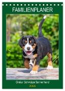 Familienplaner Großer Schweizer Sennenhund (Tischkalender 2024 DIN A5 hoch), CALVENDO Monatskalender