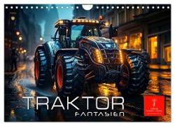 Traktor Fantasien (Wandkalender 2024 DIN A4 quer), CALVENDO Monatskalender